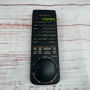 Fisher RVR 4909S VCR TV CATV Remote Control Shuttle Search Made in Japan Black